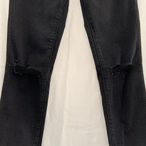 Madewell High Rise Black Skinny Knee-Rip Jeans NWT  - Waist 26 - Picture 8 of 13